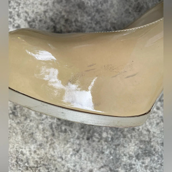 YSL Saint Laurent Tribtoo Taupe Leather Pumps, size 37.5 - Picture 12 of 16